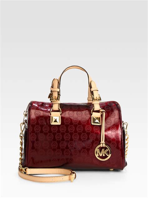 michael kors red patent leather handbags|Michael Kors shoes.